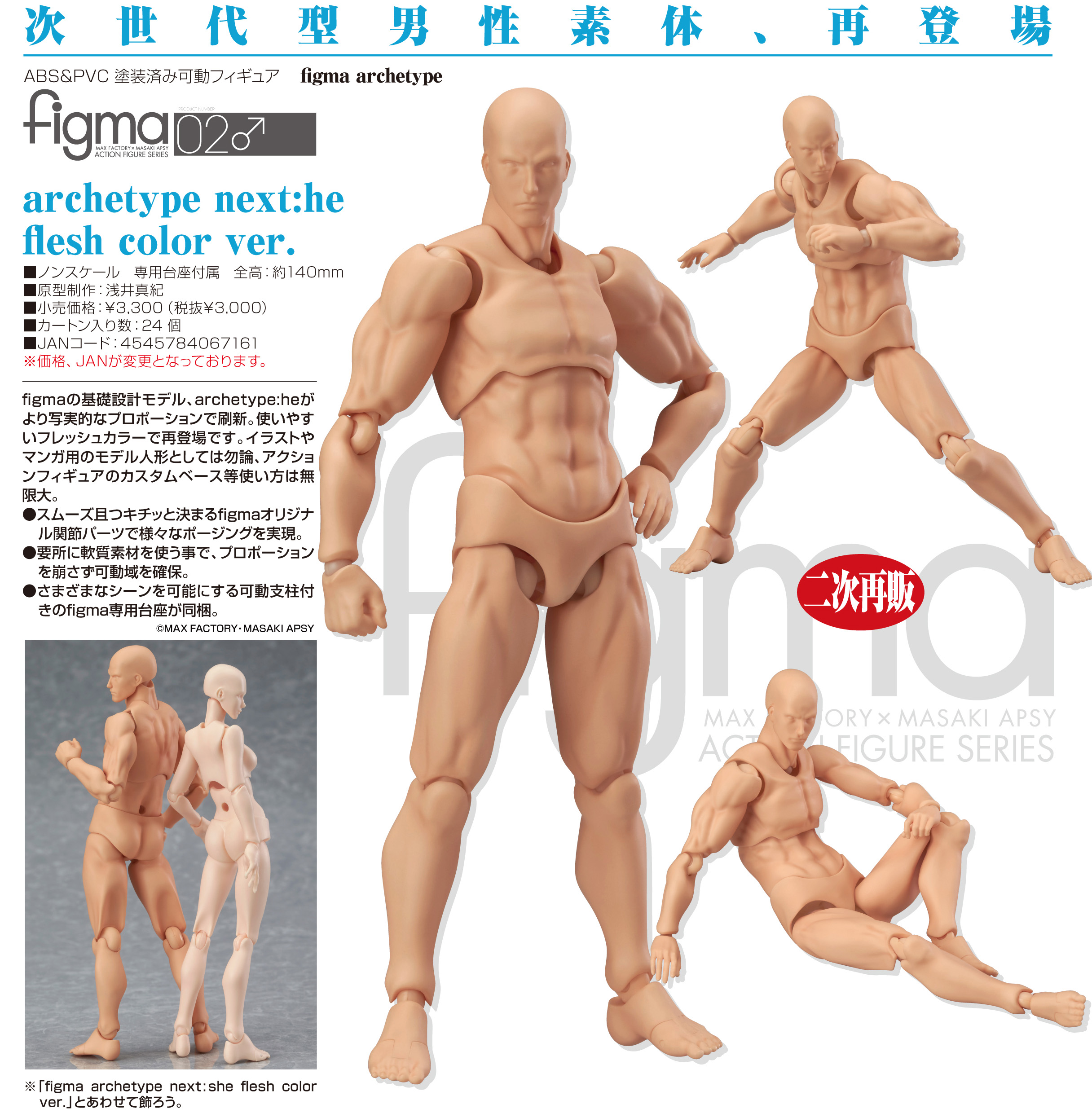 figma archetype next:he flesh color ver. ノンスケール ABS&PVC製